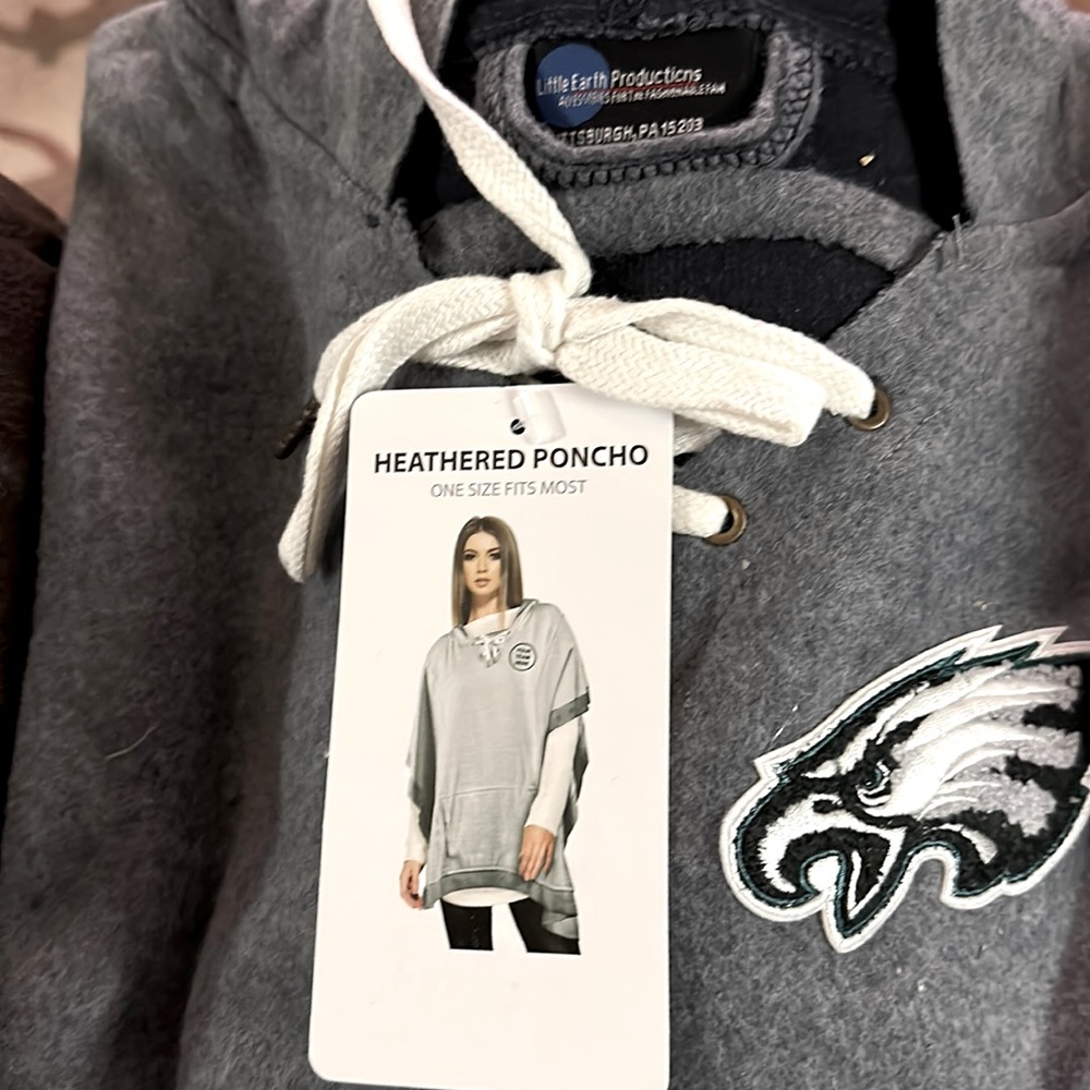 Philadelphia Eagle heathered poncho